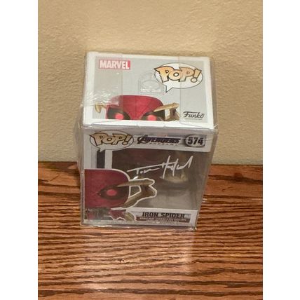 Funko Pop! Iron Spider #574 Facsimile Laser Autographed Figure (Box & Protector)