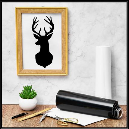Gueevin Glossy Vinyl Roll Permanent Vinyl Self Adhesive Rolls for Home Decoratio