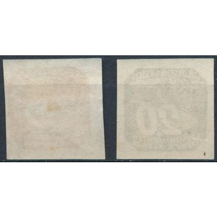 Newspaper Stamps: 2h & 20h - Bohemia & Moravia 1943 - FH & NM H - MiNr 117 & 123