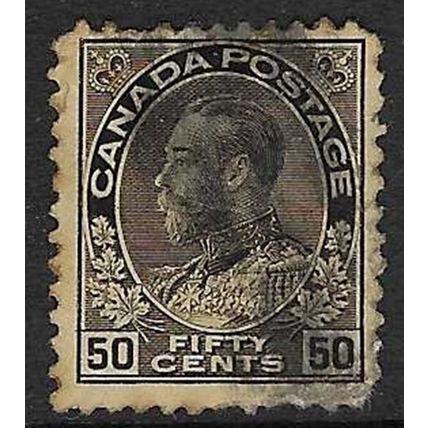 CANADA 1911-22 GV 50c SEPIA USED SG215