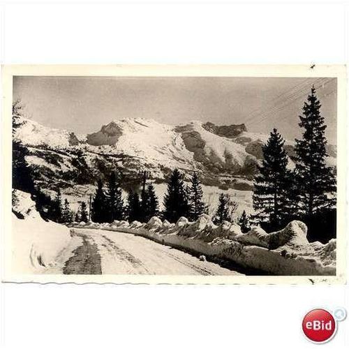 1950's Photo "Route Dans Les Alpes En Hiver"