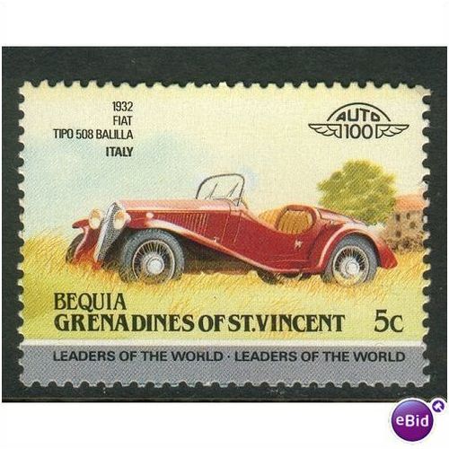Grenadines St. Vincent 1984 - (Bequia) 1932 Fiat Auto MNH