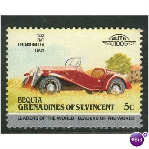 Grenadines St. Vincent 1984 - (Bequia) 1932 Fiat Auto MNH