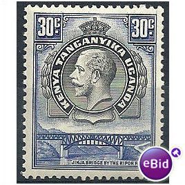 KUT 1935 SG115 30c Black & Blue Mounted Mint