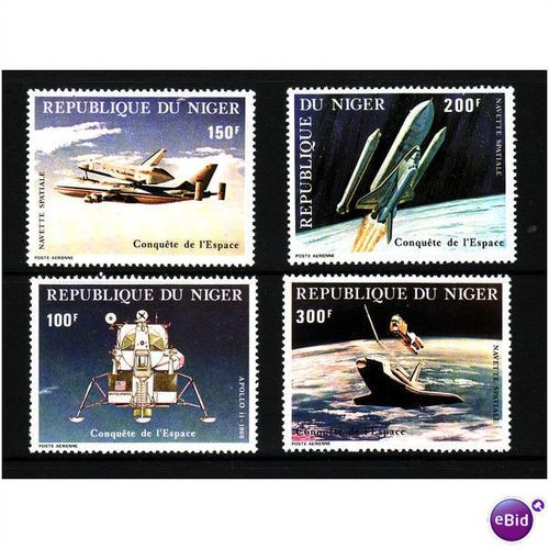 NIGER 1981 CONQUEST OF SPACE SG 845/848 SET 4 VALS U/M MINT