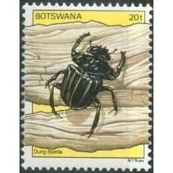 Botswana 1981 Insects 20t Dung Beetle Unmounted Mint NHM SG 482 stamp