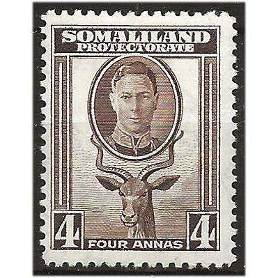 Somaliland Protectorate 1942 SG109 4a Sepia Mounted Mint . .. .