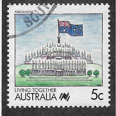 AUS 1988 5c 'LIVING TOGETHER - PARLIAMENT' FINE USED (EBID67-135)