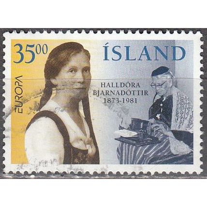Island 1996 Michel 844 O Cote (2013) 1.40 Euro Europa CEPT Halldóra Bjarnadóttir