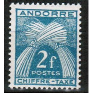 1943 Andorra - Sc# J26 Mint NH - Postage due 2fr chiffre taxe