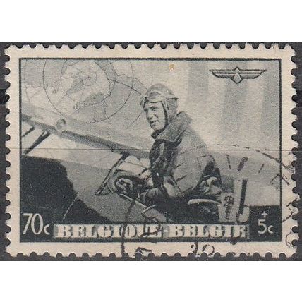 Belgique 1938 Michel 468 O Cote (2008) 0.80 € Roi Léopold III aviateur