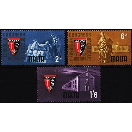 Malta. 1964 Complete Set (3 Vals) S.G.318/320 Mounted Mint