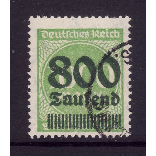 GERMANY 1923 800T on 1000M YELLOW GREEN SG 301 FINE USED