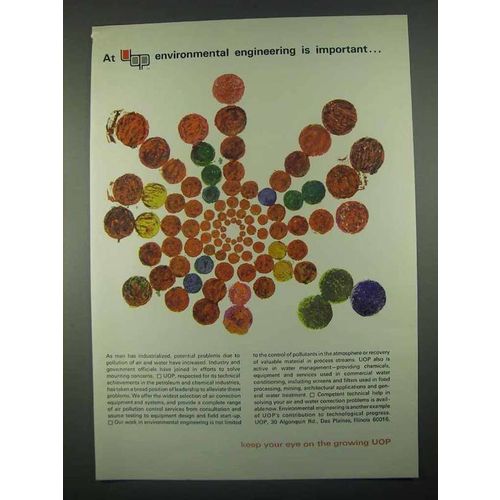 1967 UOP Universal Oil Products Ad - Environmental