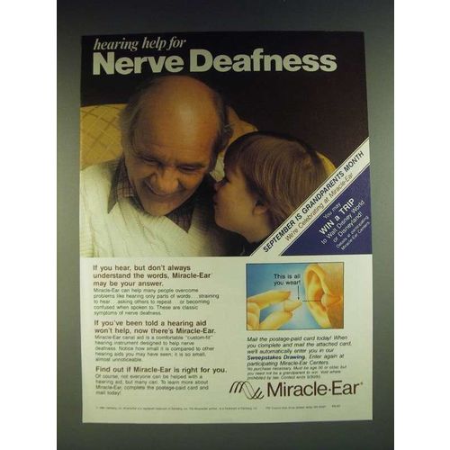 1985 Miracle-Ear Hearing Aid Ad - Hearing Help