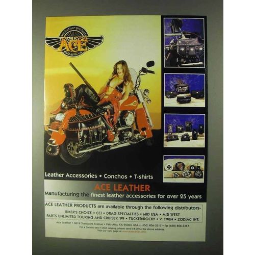 1999 Ace Leather Ad - Leather Accessories, Conchos
