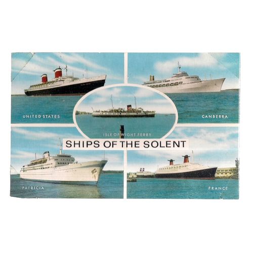SHIPS OF THE SOLENT. unused vintage postcard by Salmon