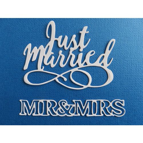 6 x Tonic Die Cuts Just Married & Mr & Mrs