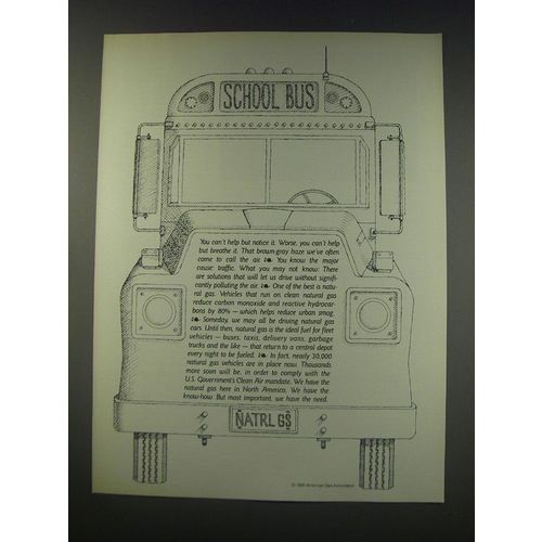 1991 American Gas Association Ad - School Bus