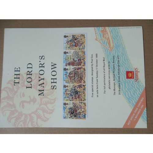 ROYAL MAIL A4 POST OFFICE POSTER 1989 LORD MAYORS SHOW COACH HORSES