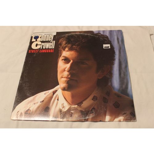 Rodney Crowell Gold Stamp Promo LP with Original Record Sleeve-STREET LANGUAGE