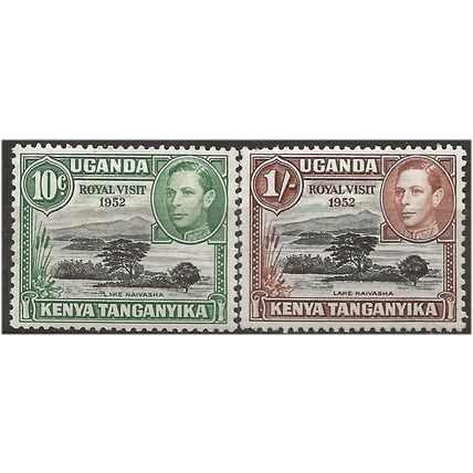 KUT 1952 Royal Visit PAIR SG163-164 Mounted Mint .. ...
