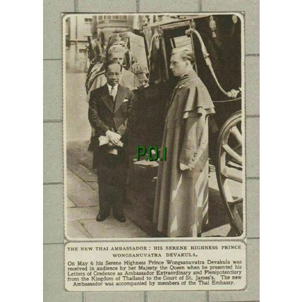 (4919) Prince Wongsanuvatra Devakula Thai Ambassador - 1953