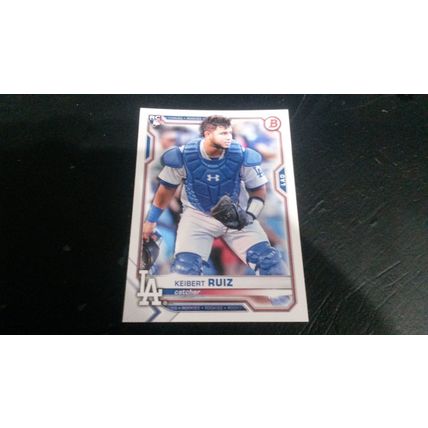 2021 Bowman Card # 038 Keibert Ruiz Rookie Card Mint (9) Los Angeles Dodgers