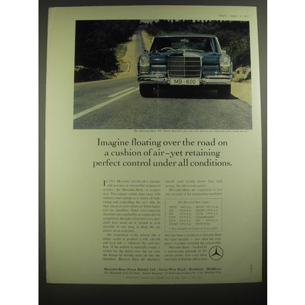 1967 Mercedes-Benz 600 Car Ad - Imagine floating over the road on a cushion