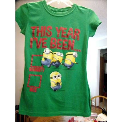 Christmas T Shirt-Despicable Me 2-Girls Small