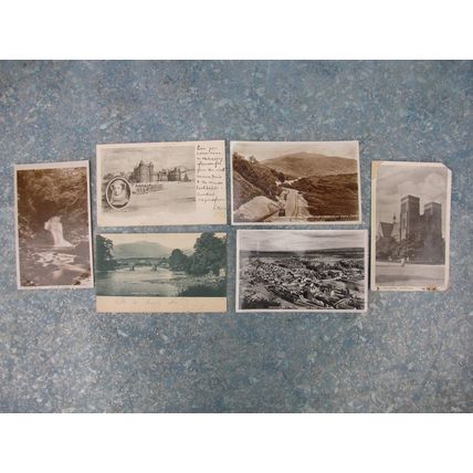 6 old Scottish (Scotland) Postcards – Trossachs, Callander, Old Cars etc - 1903