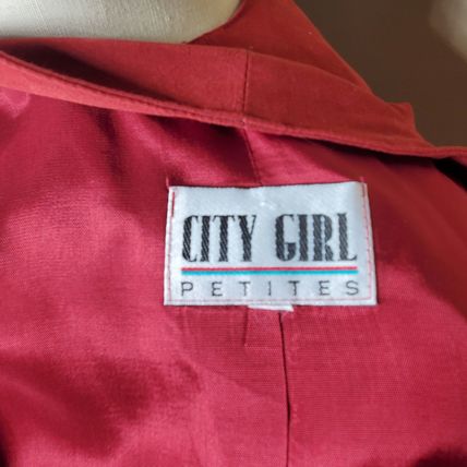 Vintage 80's City Girl Petites 3-Piece Embroidered Skirt Suit - Size Large