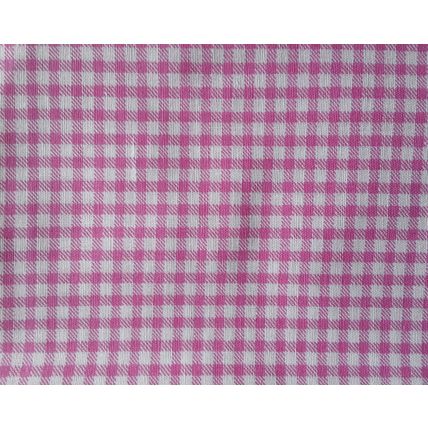 Deep pink gingham cotton fabric 54cms x 45cms