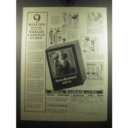 1926 Sears, Roebuck and Co. Ad - 9 million families