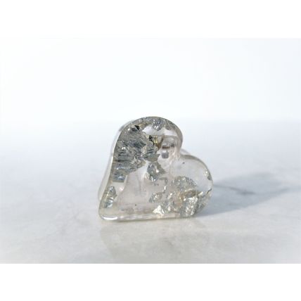 Small mini clear gold or silver heart shaped hair claw clip