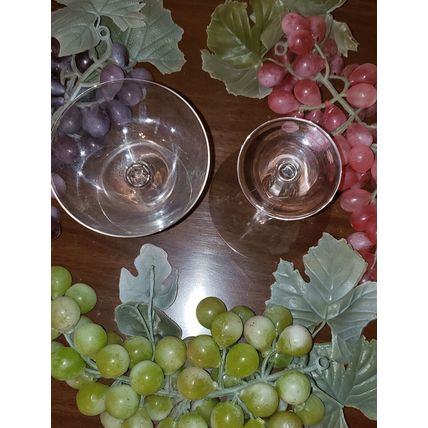 DELICATE CRYSTAL GLASS SHORT CUT STEM MARTINI COSMO COCKTAIL GLASSES SET OF 3