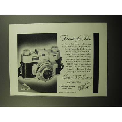 1949 Kodak 35 Camera Ad - Favorite for Color