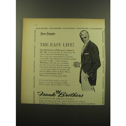 1959 Frank Brothers Blazer Ad - The Easy Life!