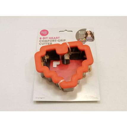 Rosanna Pansino 8-Bit Heart Comfort Grip Cookie Cutter (2310-3726) - Wilton