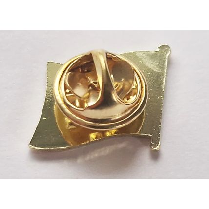 Gold Colour Metal Italian Flag Lapel Pin Badge Italia Italy