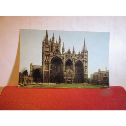 WEST FRONT, PETERBOROUGH CATHEDRAL, unused postcard dated 1970 =