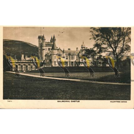 Balmoral Castle, Aberdeenshire, Scotland, Rare Valentines XL, RP Postcard, 1915