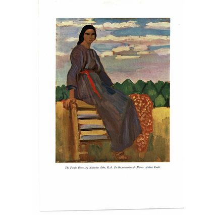 Purple Dress, Augustus John, Book Illustration (Print), 1931