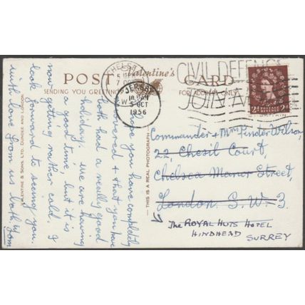 St Brelade's Bay, Jersey, 1956 - Valentine's RP Postcard