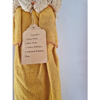 VINTAGE 1940's "GIGGLING GERTIE" DUSTER DOLL