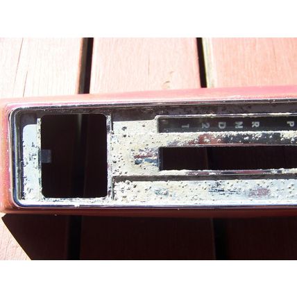 1965 Plymouth Barracuda Red Floor Shift Automatic Console OEM 2581206 2581226