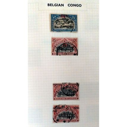 Belgian Congo 1918 to 1922 overprints