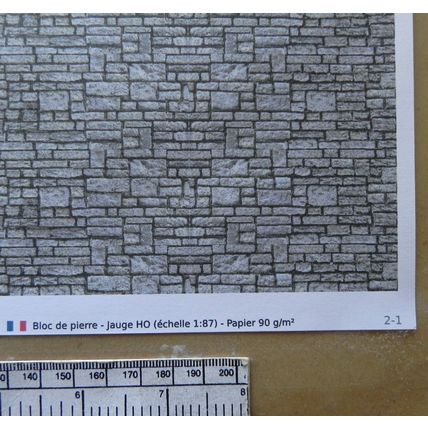 Papier "Bloc de pierre" - pour HO gauge-échelle 1:87-A4