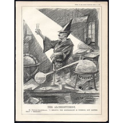 ALCHEOPTIMIST 1934 Leonard Raven-Hill PUNCH CARTOON PAGE