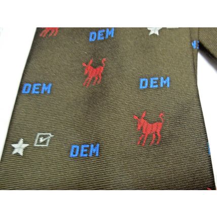 Vintage Bronzini Polyester Democrat Tie Donkey Political Novelty Necktie 1970's